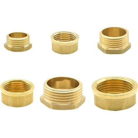Bouchon fileté extérieur en cuivre à 6 pans, accessoire d'étanchéité pour tuyaux de plomberie (1/3)