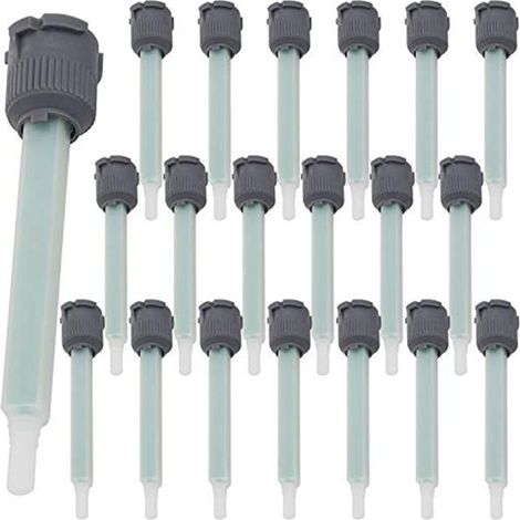 Mélangeur Statique - PP - Diamètre Extérieur 7,6 mm - Longueur 91 mm - Pour Colle AB 1:1 - 20 Pièces (1/5)