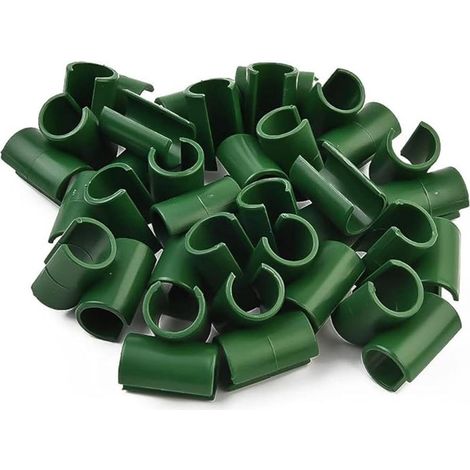 Lot de 50 clips de fixation verts pour serre et bâche de protection diamètre 16 mm pinces de montage pour film de serre plantes et accessoires de jardin (1/5)