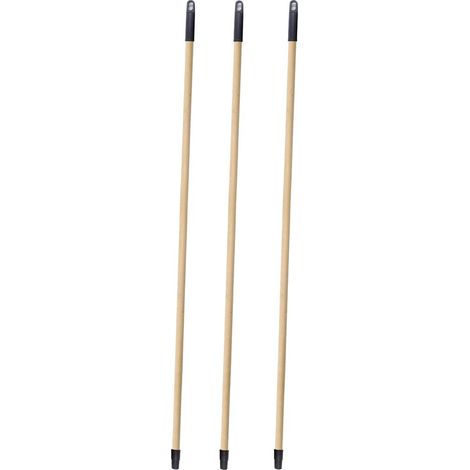 KIT SET 3 PZ MAURY'S MANICO PER SCOPA REALIZZATO IN LEGNO DA 130 CM (1/4)