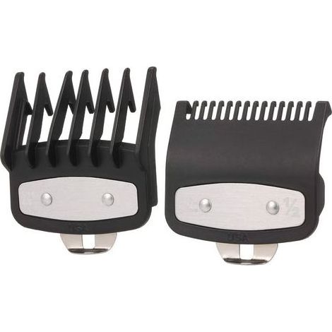2 pcs Guide De Coupe Peigne Tondeuse à Cheveux Limite Peigne Guide Fixation Ensemble de Fixation pour Tondeuse à Cheveux électrique Rasoir Outil De Coiffure 1.5mm/4.5mm - noir-