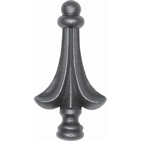 Pointe de lance - Hauteur 80mm largeur 45mm base ronde Ø20mm - Fer forgé - À souder - DECO FER FORGE (1/4)