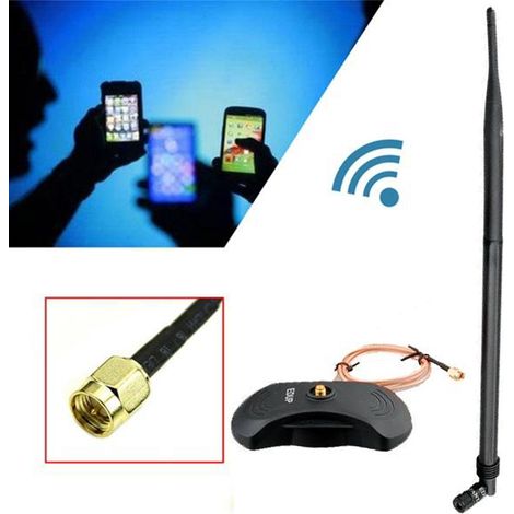 Trade Shop - 28 dBi OMNIDIREKTIONALE WIRELESS WIFI-ANTENNE RP-SMA-ANSCHLUSS 2,4 GHz MAGNETFUSS - (1/2)