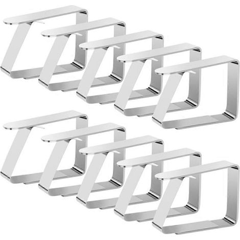 Lot de 10 pinces à nappe pour tables pliantes, pinces à nappe pour pique-nique (1/5)