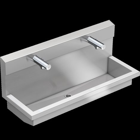 Unité de lavage KWC, PLANOX, acier inoxydable, 1200x530x440 mm, 2xMBatt. Électronique (1/2)