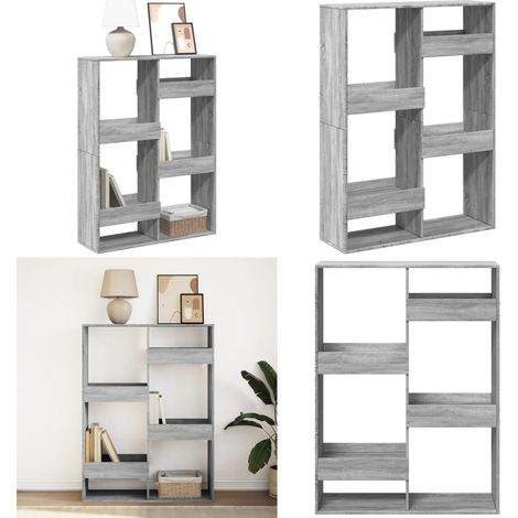 vidaXL Bücherregal Grau Sonoma 100x33x135 cm Holzwerkstoff (1/5)