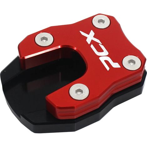 (Rouge) Rehausse de béquille latérale CNC pour moto, compatible avec HONDA PCX125 PCX150 PCX 125 150 2018 2019 2020 2021 maxpower (1/4)