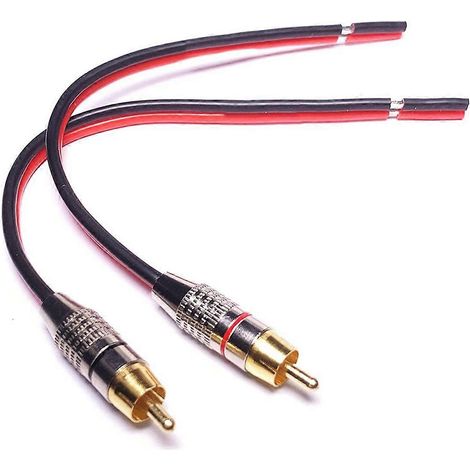 Adaptateur pour câbles d'enceintes vers prises RCA, 2 canaux (30 cm) (1/5)
