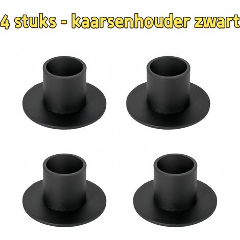 Bougeoir rond noir lot de 4 Cadeau idéal pour un mariage un anniversaire ou une pendaison de crémaillère (1/5)
