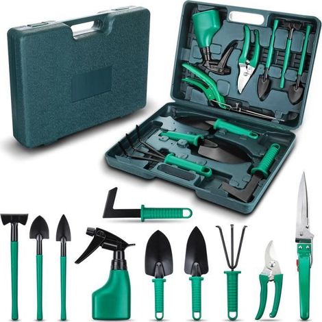 TEMPSA - Outils de Jardin - Ensemble de 10 pièces Anti-rouille pour Sécateur et Greffage (1/4)