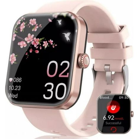 Horloge murale moderne avec affichage de suivi de la santé – Indique l'heure, la date, la température et l'humidité, écran LCD numérique pour la maison ou le bureau (1/5)