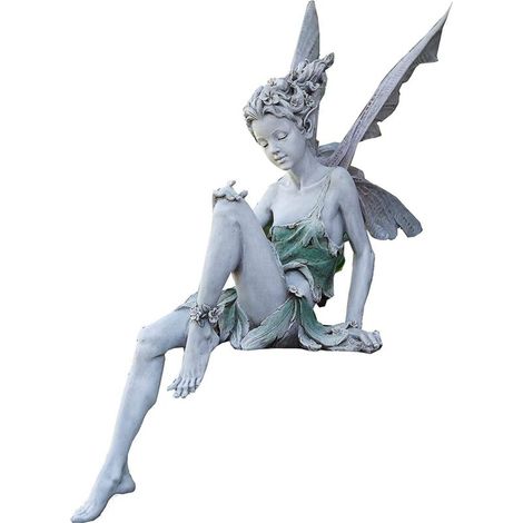 Statue Jardin Fée - Statue Ange Assis 22 cm - Décoration Extérieur Pelouse Fontaine Jardin - 1 Pièce (1/5)