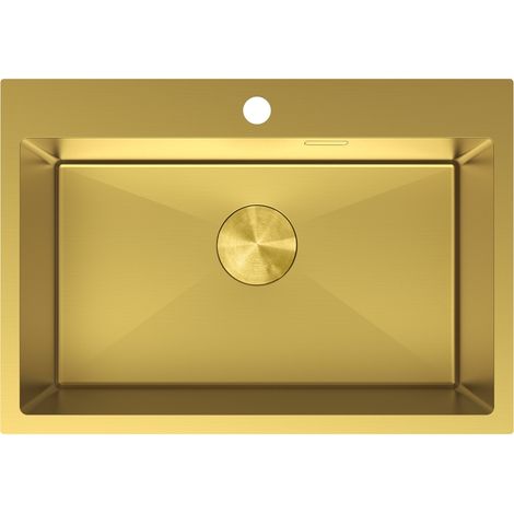 Mexen Solix évier en acier inoxydable 1 bac 650 x 450 mm, doré - 6403651000-55 (1/5)