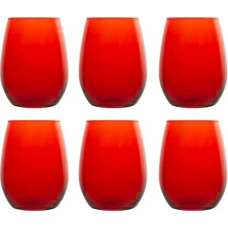 Set de 6 verres rouges Amber 35 cl (1/5)