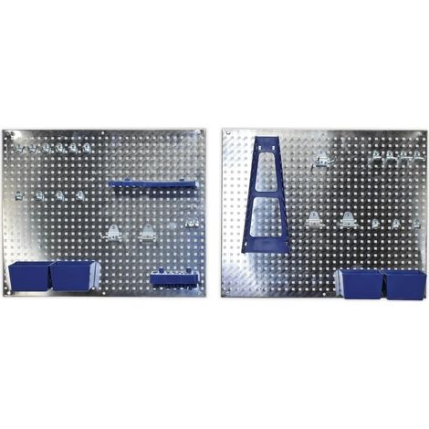 Siegen S01102 murale de stockage Pegboard Lot 34pièce