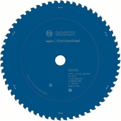 Bosch Accessories Expert for Stainless Steel 2608644285 Lama circolare 305 x 25.4 x 2.2 mm Numero di denti: 60 1 pz.