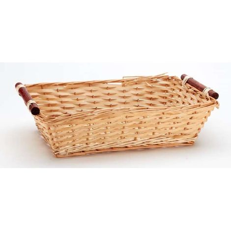 Cesto rettangolare 42x60x h15 cm colore naturale Christmas Friend