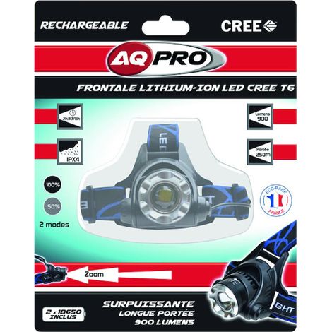Lampe frontale rechargeable LED - 900 lm - AQ PRO