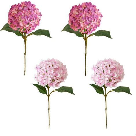 Fleurs d'hortensia artificielles - Ulisem - 4PCS - Multicolore - Longue durée (1/4)