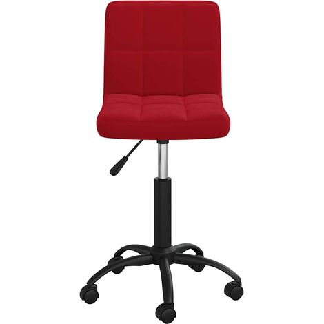 Maison Exclusive - Sedia da Pranzo Girevole Rosso Vino in Velluto (1/5)