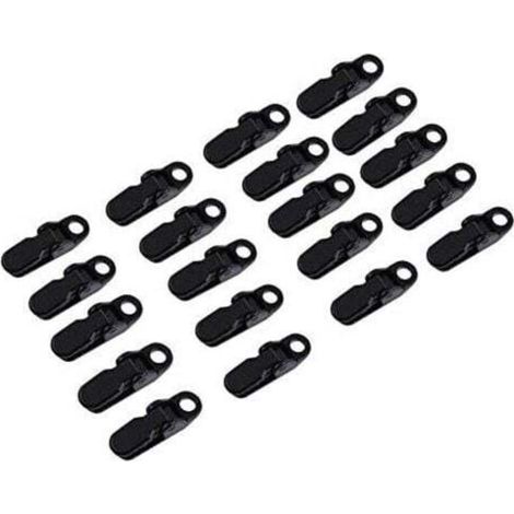 20 tarpaulin fixing clips, plastic linoleum tent clips, tarpaulin clips, tent clips