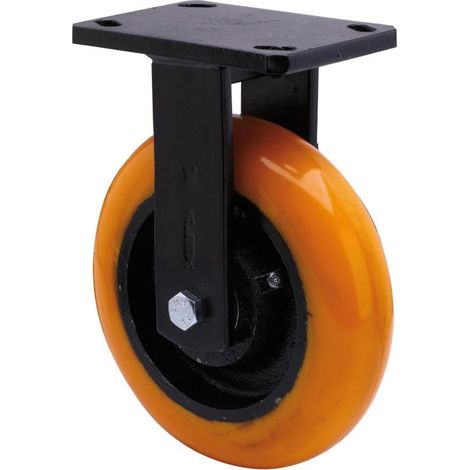 rueda fija  17hlb150-huab hierro-poliur.naranja eje bolas balona (1/2)