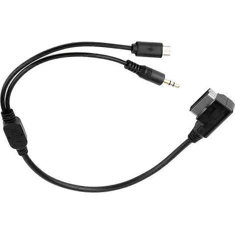 3,5-mm-Anschlusskabel, AUX-Ladekabel, 12 cm (4,7 Zoll), passend für Mercedes-Benz S-, SL- und CLS-Klasse mit AMI/MMI-Schnittstelle