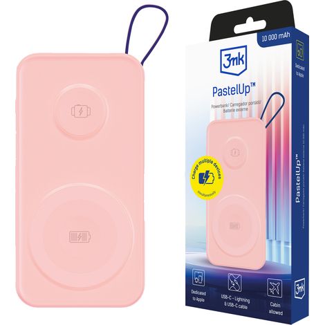 Accesorios - Batería 3mk PastelUp 10,000mAh 22.5W USB 1A1C-Rosa