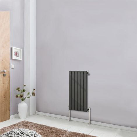 600x408mm Horizontal Flat Panel Single Column Radiator Designer Bathroom Central Heating Anthracite (1/5)