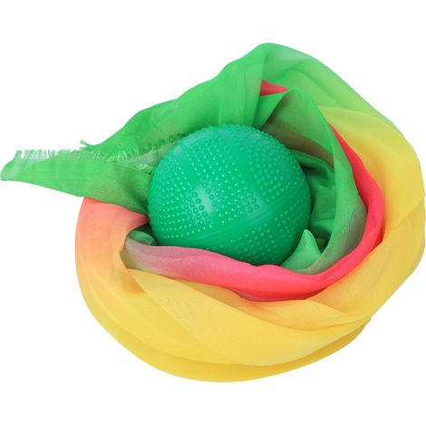 Ruban de soie coloré pour Tai Chi, 1,5 m, balles de performance souples pour exercices de force (vert, multicolore) (1/5)