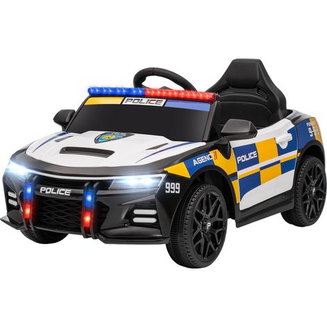 Voiture électrique enfant 12V avec télécommande 2.4G, sirène, musique, 96x60x45cm