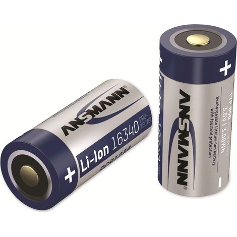 ANSMANN Li-Ion Akku 16340 3,6V, 1 Stück, RCR123 (1/5)