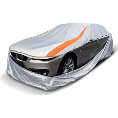 Bache Voiture Exterieur Entièrement Fermée pour 445-485cm 360° Tout étanche, Résistant au Vent, à la Poussière, Anti-UV et Anti-rayures, Oxford 420D, pour Berline À Hayon,Pour Berline À Hayon 445-485 (1/5)