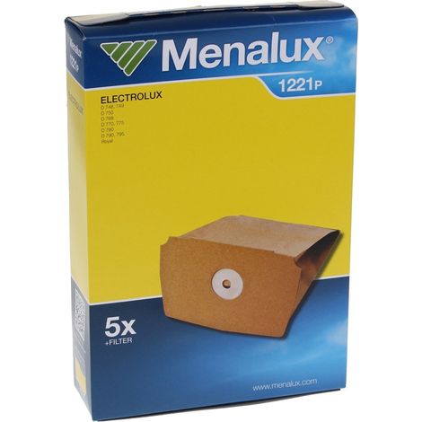 Electrolux - bolsa para aspiradoras menalux - 1221p 5 bolsas + 1mf - 9001966440 - 7321429528221