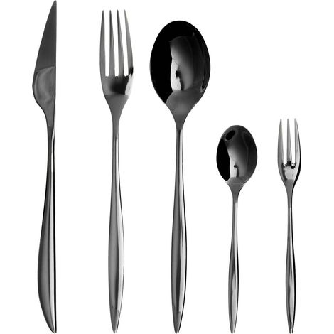 Besteckset 30-teilig FARFALLE Schwarz