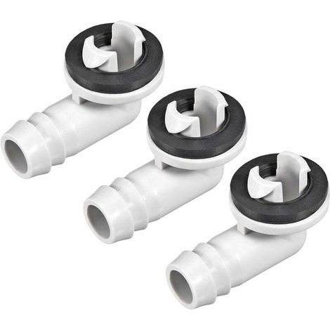 Connecteur Coude Raccord pour Climatisation Drainage Tuyau - 15mm - Mini-Split Unités et Fenêtre AC Unité Parties - 3Pcs (1/5)