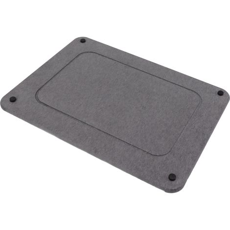 Plateau d'évier à séchage rapide, antidérapant et absorbant l'eau, en terre de diatomées, avec porte-éponge et support pour évier, idéal pour salle de bain, cuisine et salle à manger (gris). (1/5)
