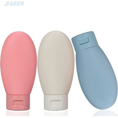 3pcs flacon voyage, 60ml flacon vide contenant avec sac de rangement, utilisé pour shampooing, lotion, gel douche (1/4)