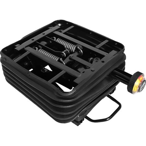 Asiento suspendido, sistema de doble muelle, raíl ajustable, negro. (1/2)