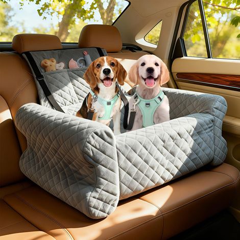 portable voyage pour chien en forme d'os Siège auto portable animaux compagnie la sécurité des voyag (1/4)