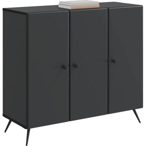 Maison La Vie - Buffet Salon Moderne - Meuble de rangement - Noir 89 x 34,5 x 80 cm Bois d'ingénierie bu4978