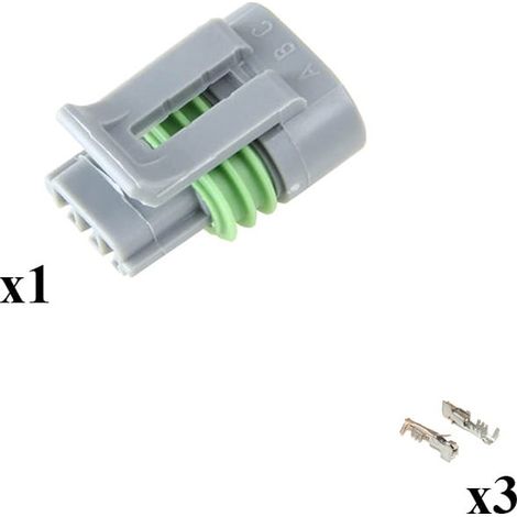 Kit connettore Metri-Pack 150.2 porta femmina 3 vie Grigio