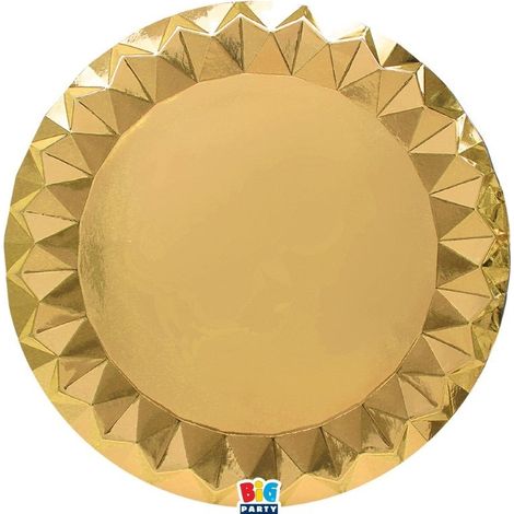 Big Party 6 Sottopiatti Diamant cm.32 Oro Metal