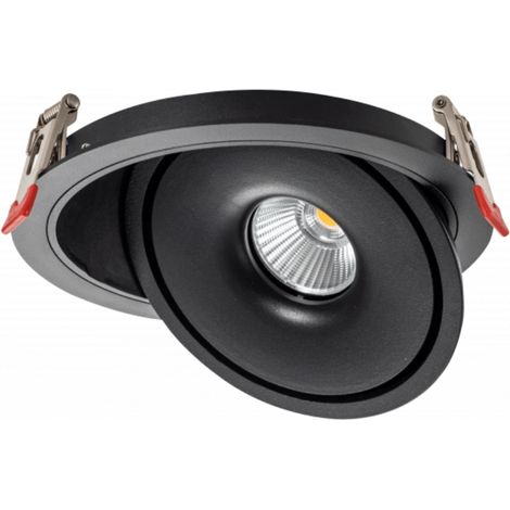 Spot LED Encastrable COB 30W Rond ø200mm Orientable CCT Noir - 3000K/4000K/6000K - SILAMP