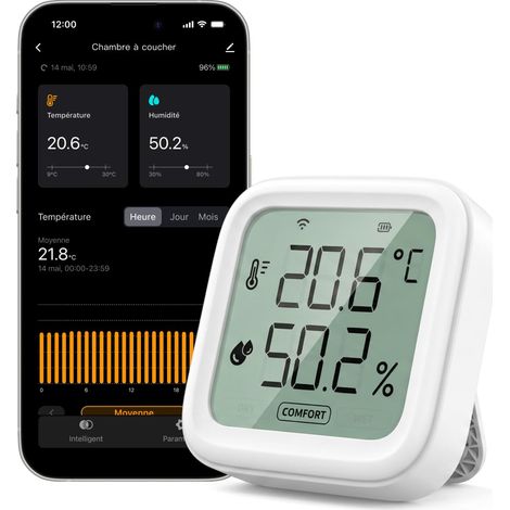 Thermo-hygromètre Wi-Fi intérieur STH2W (1/5)