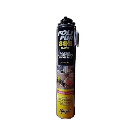 Mousse polyure'thane universelle Sigill Polipur 888 matic B3 750 ml pour pistolet couleur paille