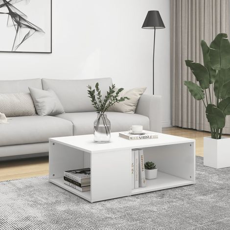vidaXL Tavolino da Salotto Bianco 90x67x33 cm in Legno Multistrato