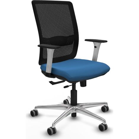 Silla de oficina piqueras y crespo Haches cuero sintético azul claro (1/2)