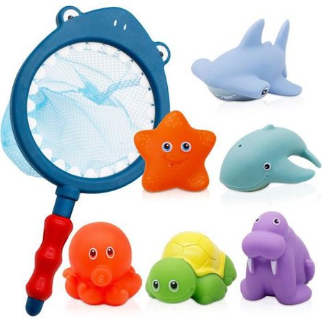 Jouets De Bain - Ensemble Animaux Flottants Couineurs Et Changeants De Couleur - Pour Salle De Bain Piscine Plage - 7 Pièces (1/5)