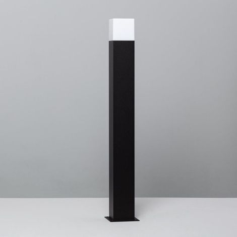– Potelet d'extérieur 74cm noir avec prise type F Schuko – Éclairage E27 – Design moderne pour jardins et terrasses – IP44 (1/5)